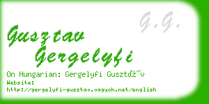 gusztav gergelyfi business card